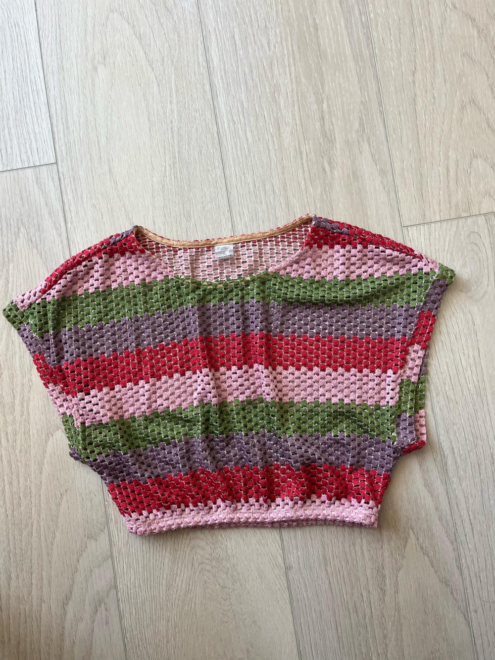 PQ Swim Cropped Crochet Top in Pink, Red, Green, Purple